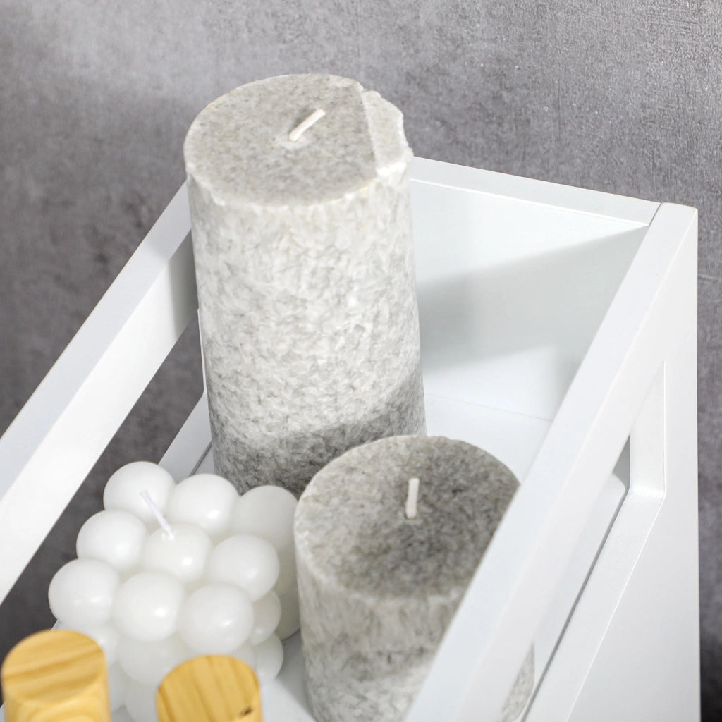 Mobile Bagno Sottolavabo con Cassetti e Ruote ¨C Minimal ¨C Bianco 16x49.5x66 cm