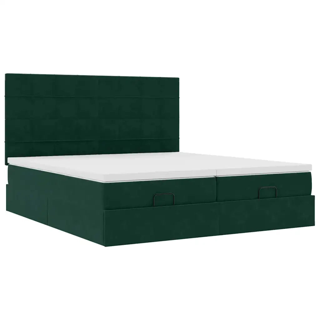 Struttura Letto Pouf con Materassi 180x200 cm Velluto 3313775