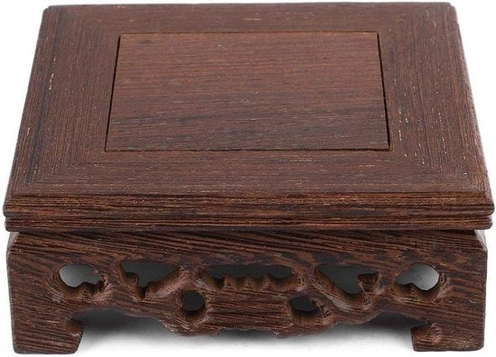Stanza in legno per teiera e bonsai, base decorativa retro per casa e ufficio