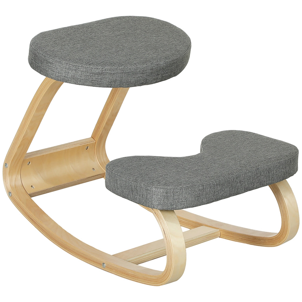 Sedia ergonomica a ginocchia ¨C Minimal ¨C Grigia in legno