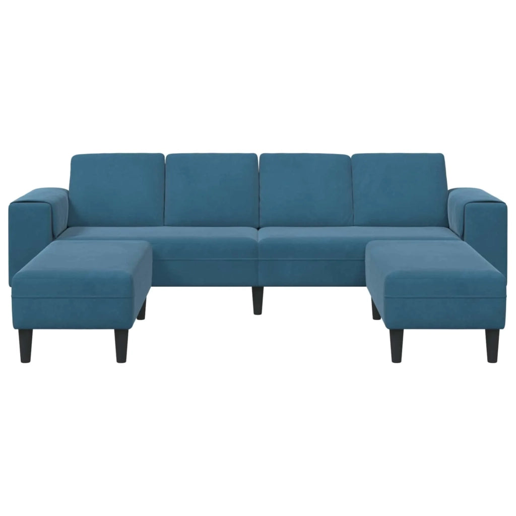 Divano per Soggiorno 3 pcs Blu 250 x 188 x 76 cm 3335121