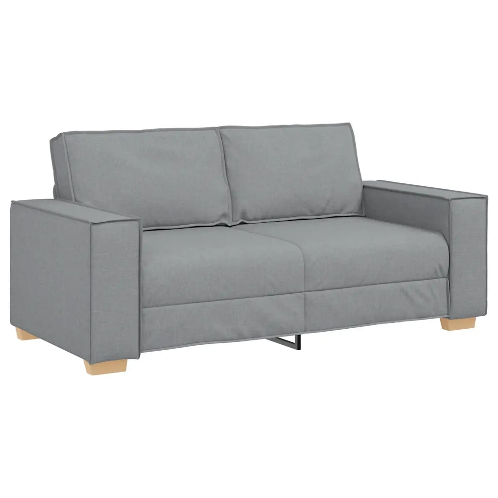 Divano a 2 Posti-Sofa 2 Posti Grigio Chiaro 140 cm Tessuto