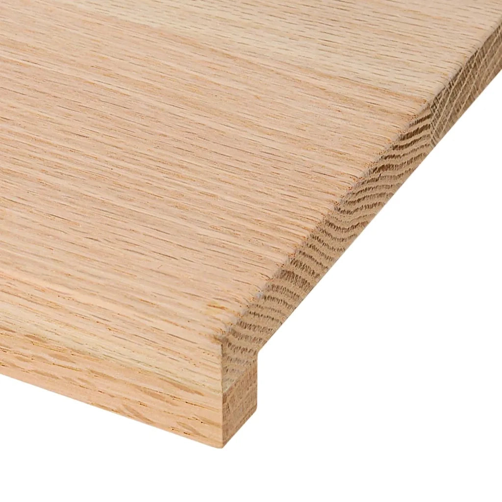 Davanzali 2 pz Non Trattati 80x20x2 cm Legno Massello di Rovere 4009094