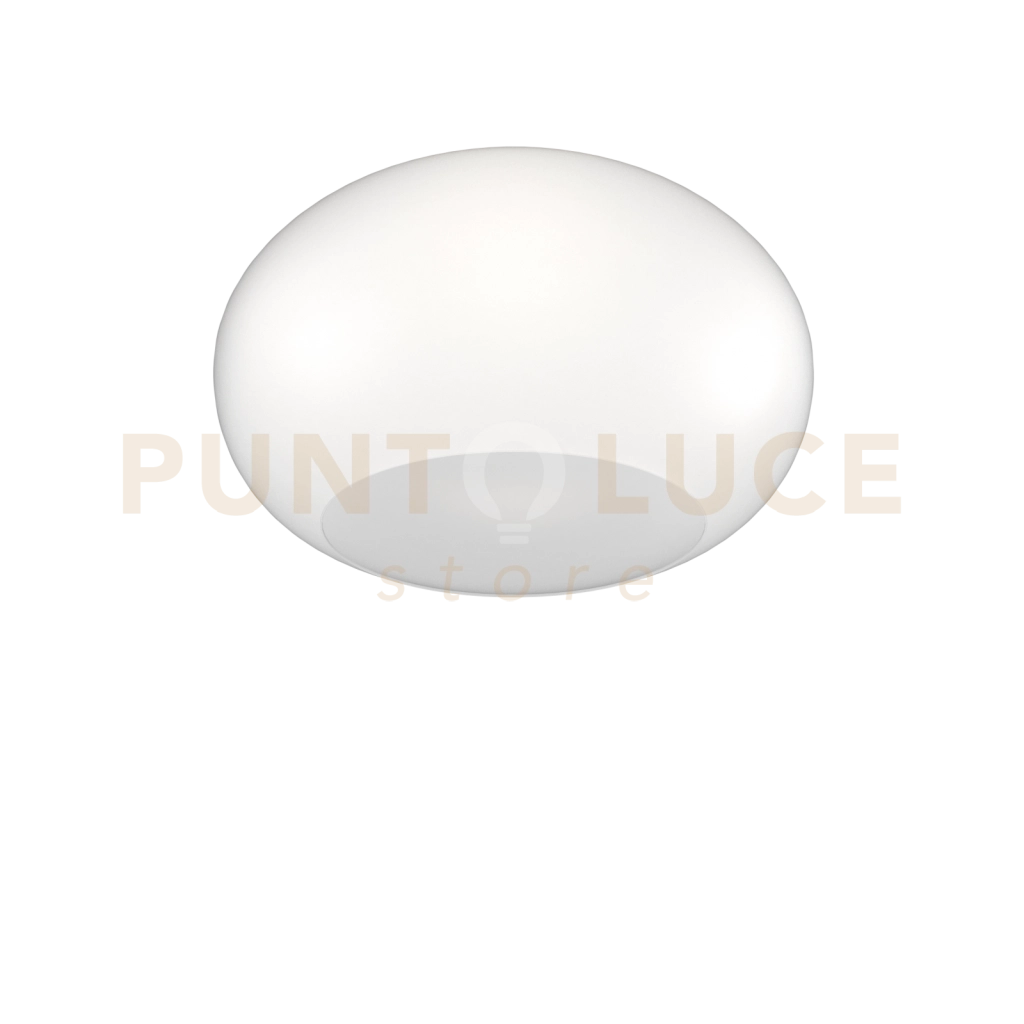 CASPER PLAFONIERA 55 CM 3 LUCI ATTACCO E27 MONTATURA BIANCA VETRO BIANCO OPALE SATINATO