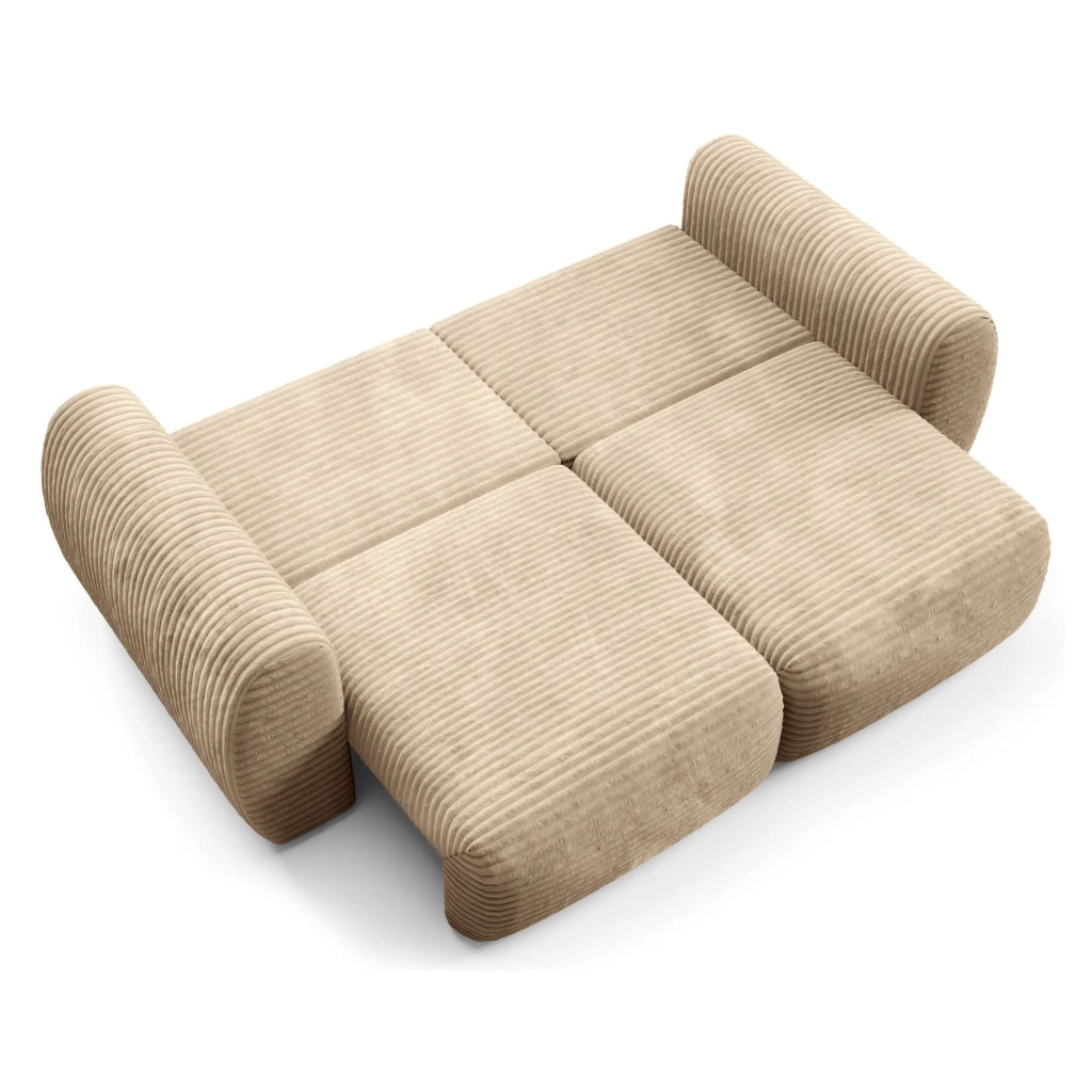 Golgi, Divano Letto 2 Posti Contenitore, 266x121 cm Beige