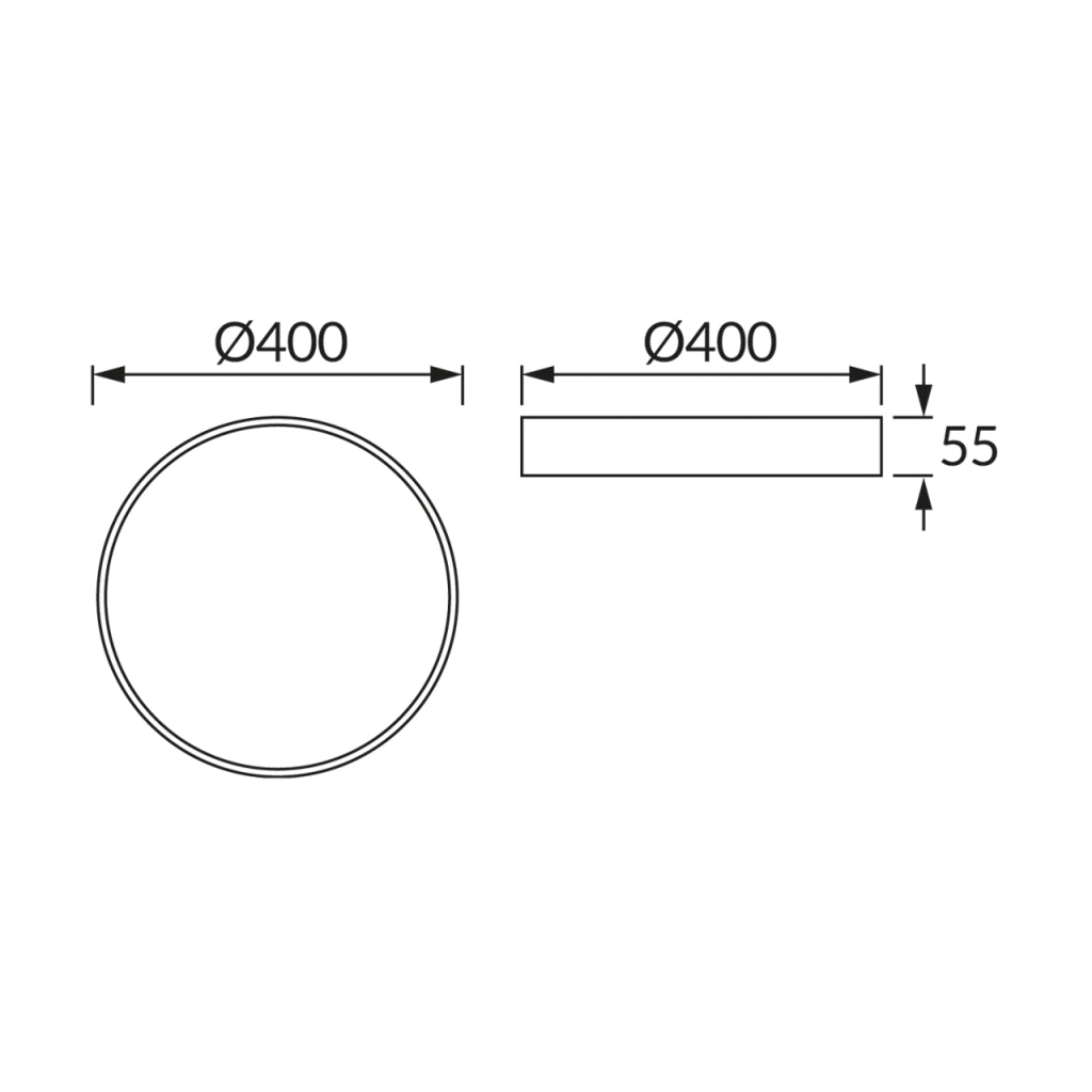 Plafoniera LED moderna bianca tonda 40cm 24W Totem Struhm
