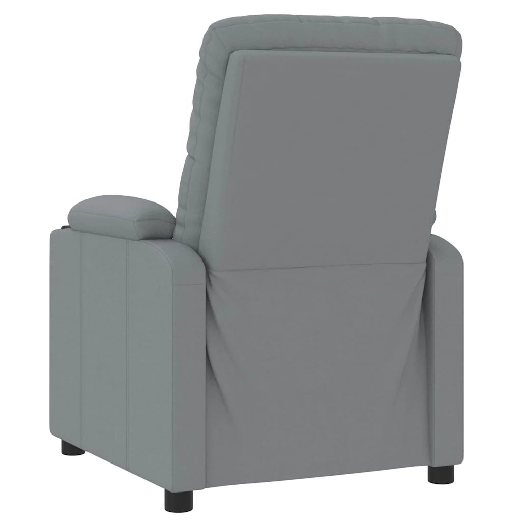 Poltrona Reclinabile in Tessuto Grigio Chiaro