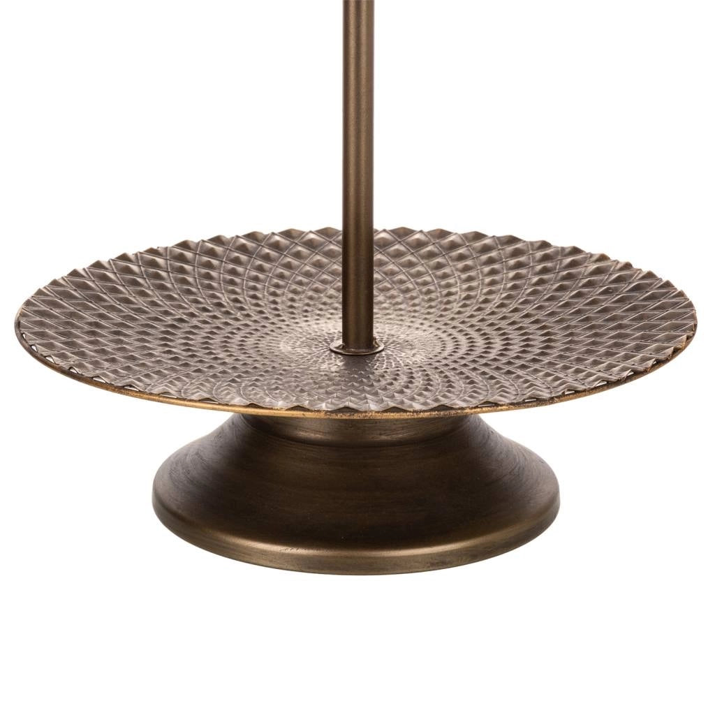 piatti con supporto in metallo dorato 35x35x48,5h