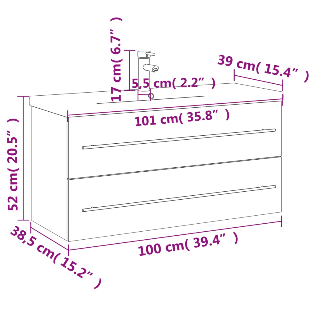 Mobiletto da bagno sospeso 100 x 38,5 x 48 cm con pratico vano contenitore design moderno legno nero 02_0055545