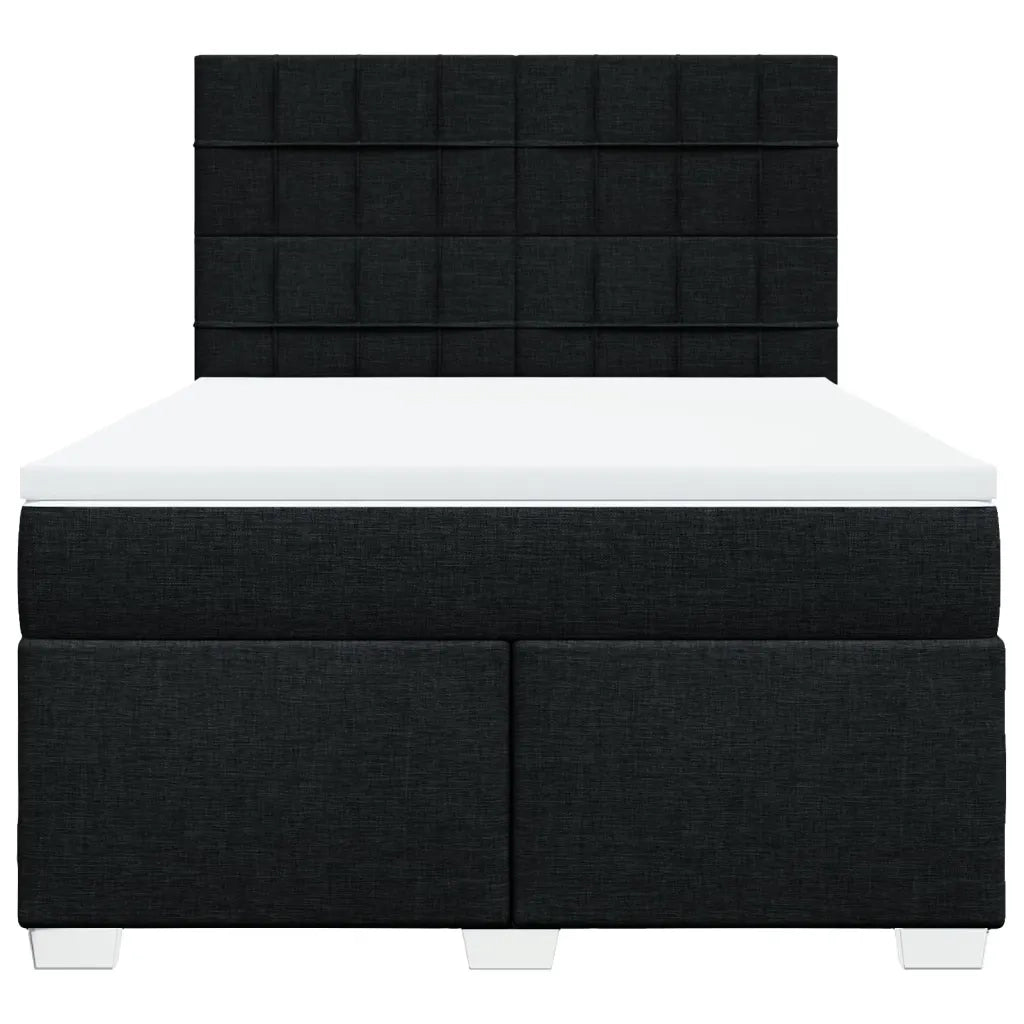 Giroletto a Molle con Materasso Nero 140x200 cm in Tessuto 3290513