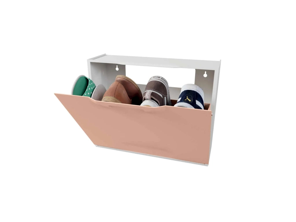 SCARPIERA IN RESINA ROSA ANTICO CM 51X17X40 2 PAIA MODULABILE