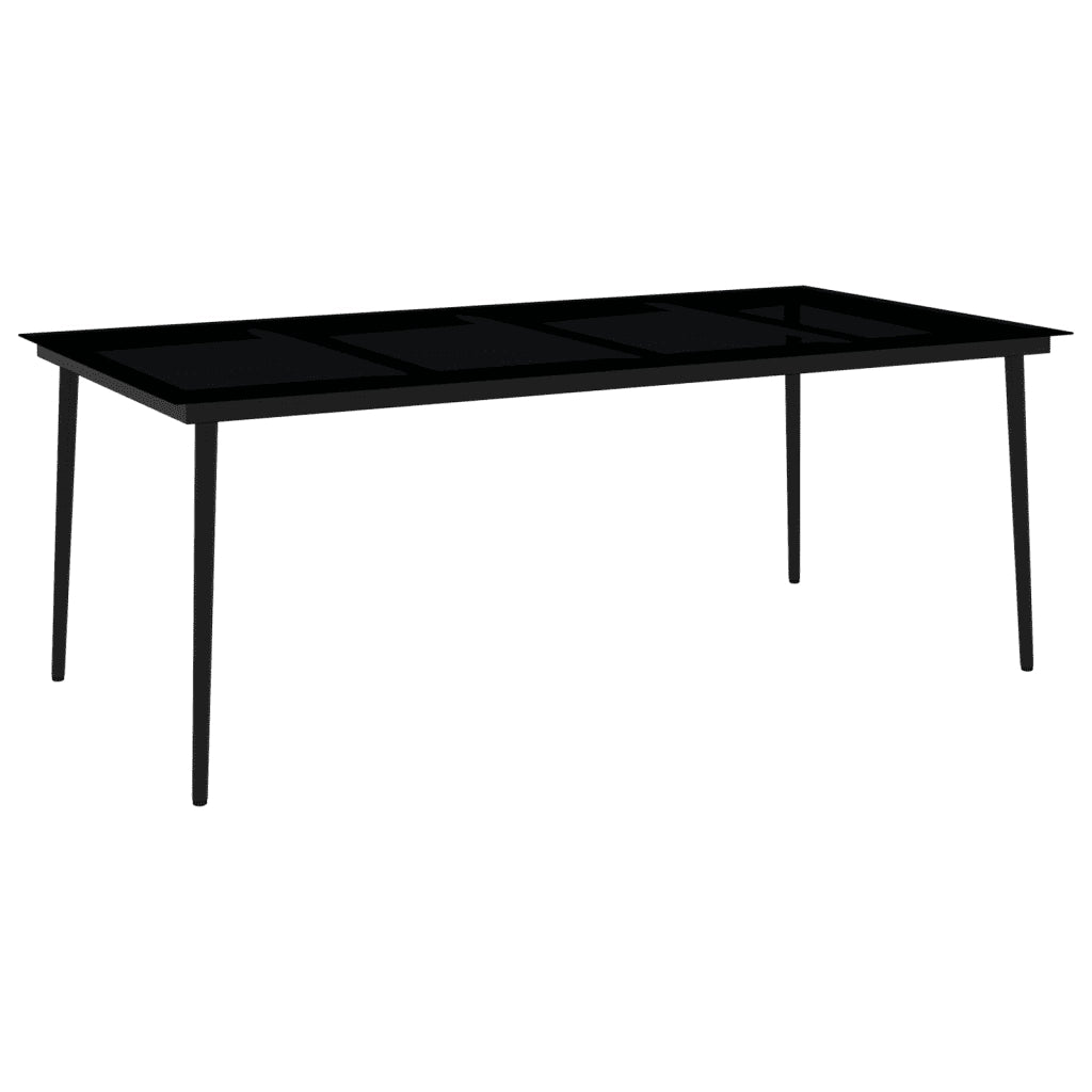 Set da Pranzo da Giardino 9 pz Nero 3099280