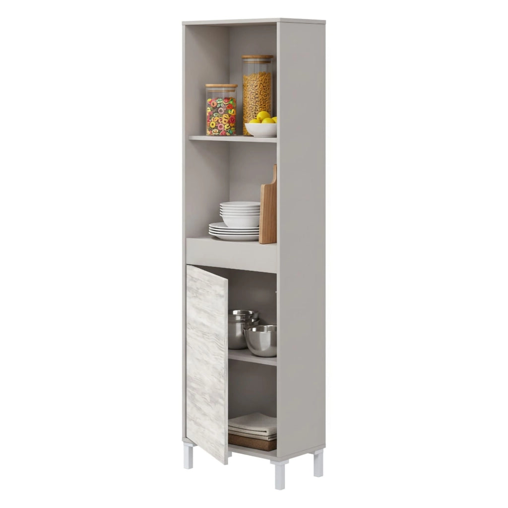 Madia Spineda, Credenza Cassetti, 49x28x174h cm Beige