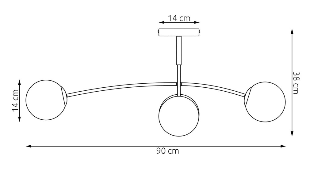 Lampada da soffitto PREGOS 4xE14 sfere beige Emibig