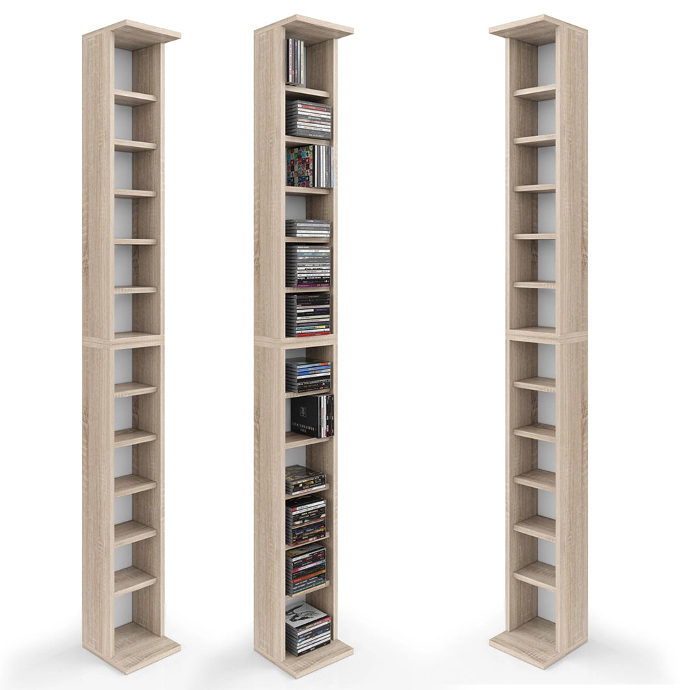 Vicco Scaffale porta cd Sonoma 21 x 183.6 cm Alto