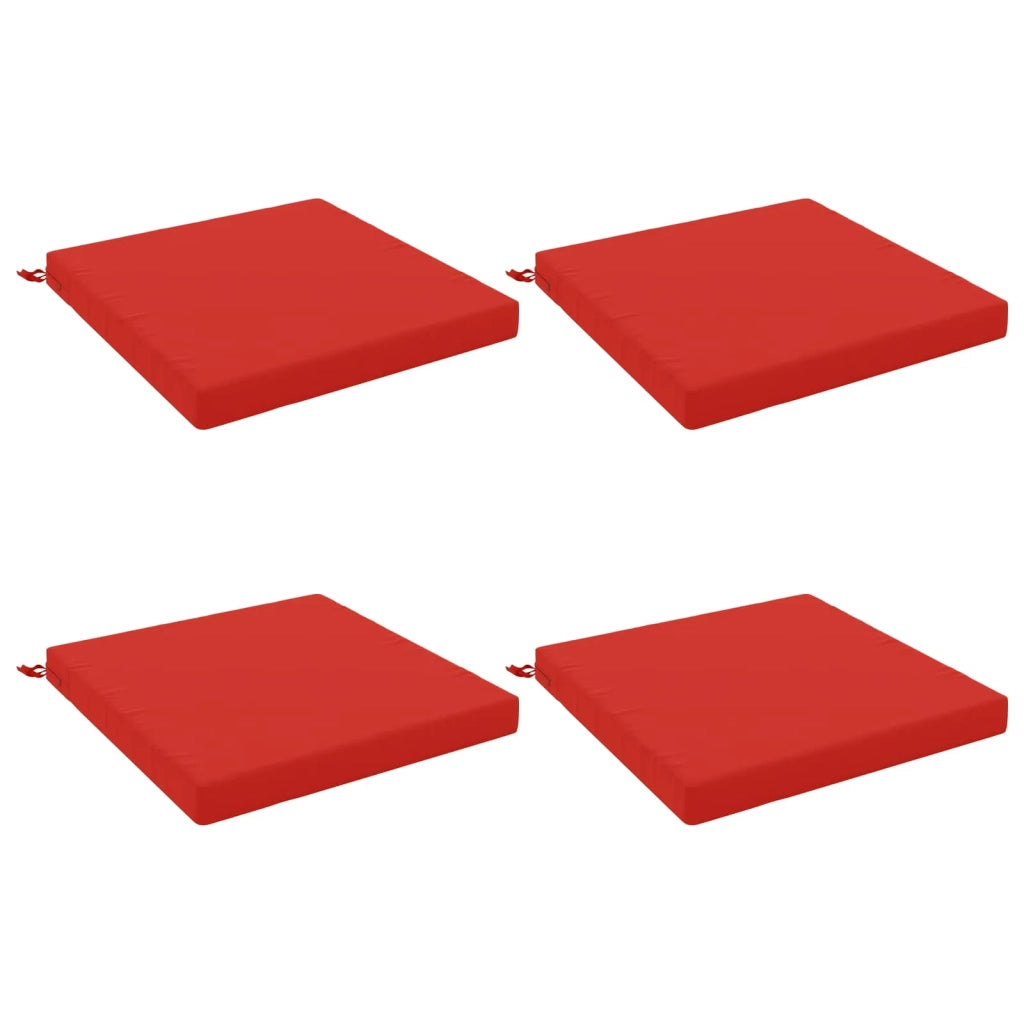 Cuscini per Sedia in 4 Pezzi SOEST 4 pz 100% Poliestere Rosso 944752
