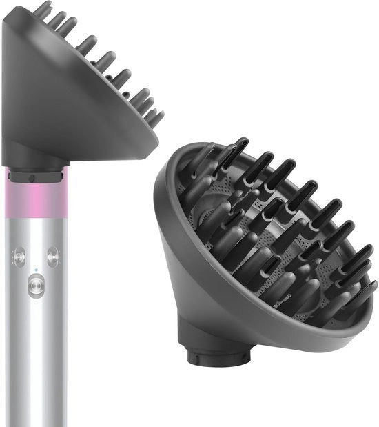 Accessorio diffusore per capelli compatibile con Dyson Airwrap HS01/05 - Convertibile in diffusore per asciugamani, grigio