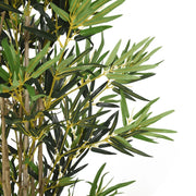 Albero Bambù Artificiale 1380 Foglie 200 cm Verde 358962