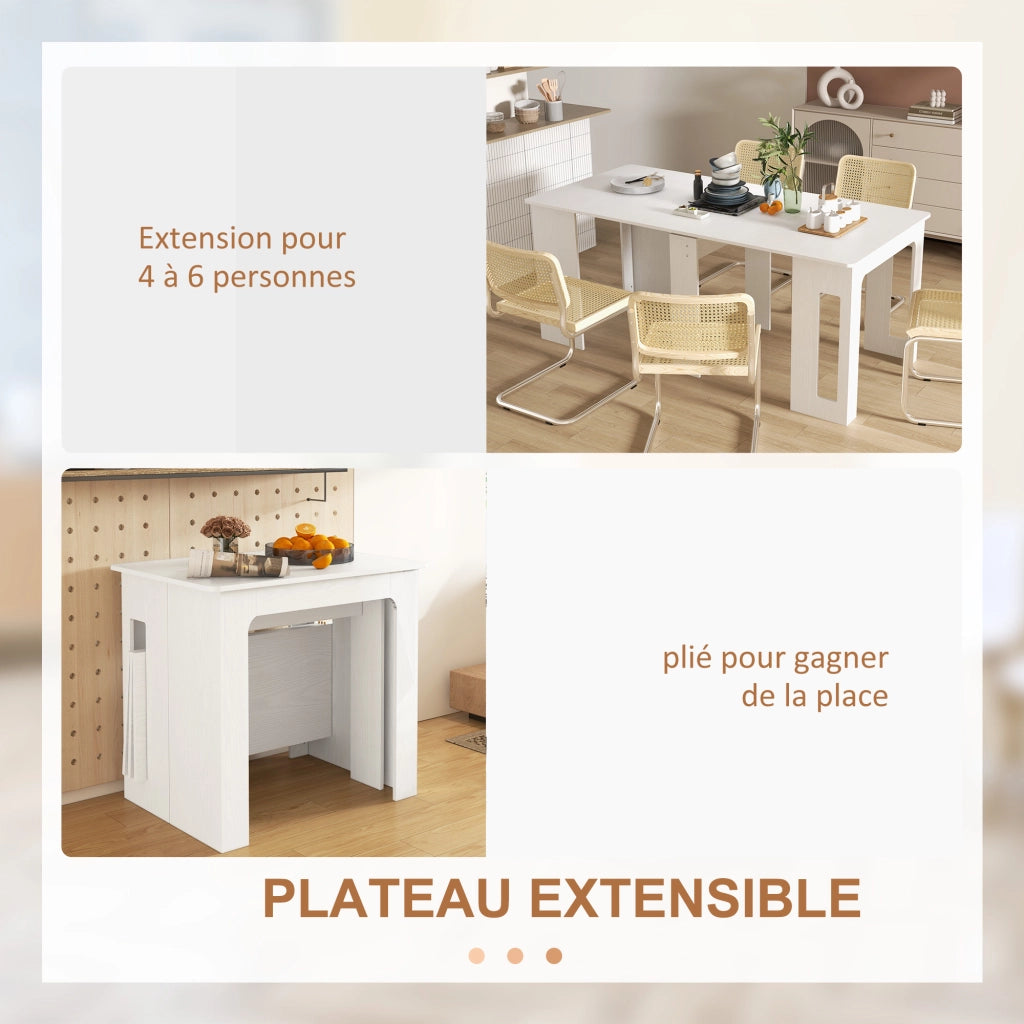 Tavolo da pranzo allungabile pieghevole ¨C Minimal ¨C Bianco