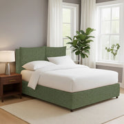 Liskeard, Letto Matrimoniale Sfoderabile Made in Italy, Verde