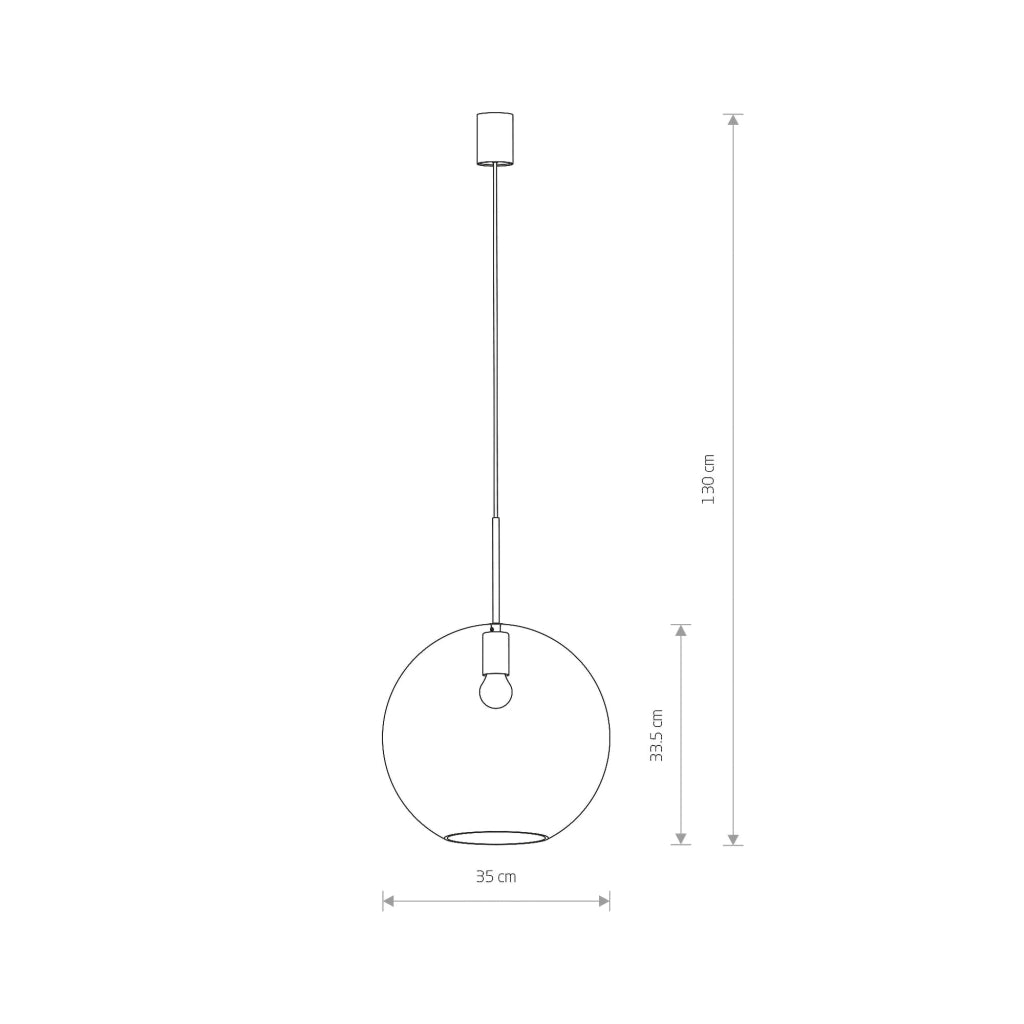 Lampadario a sospensione Nowodvorski Sphere 7846 Ø35 nero