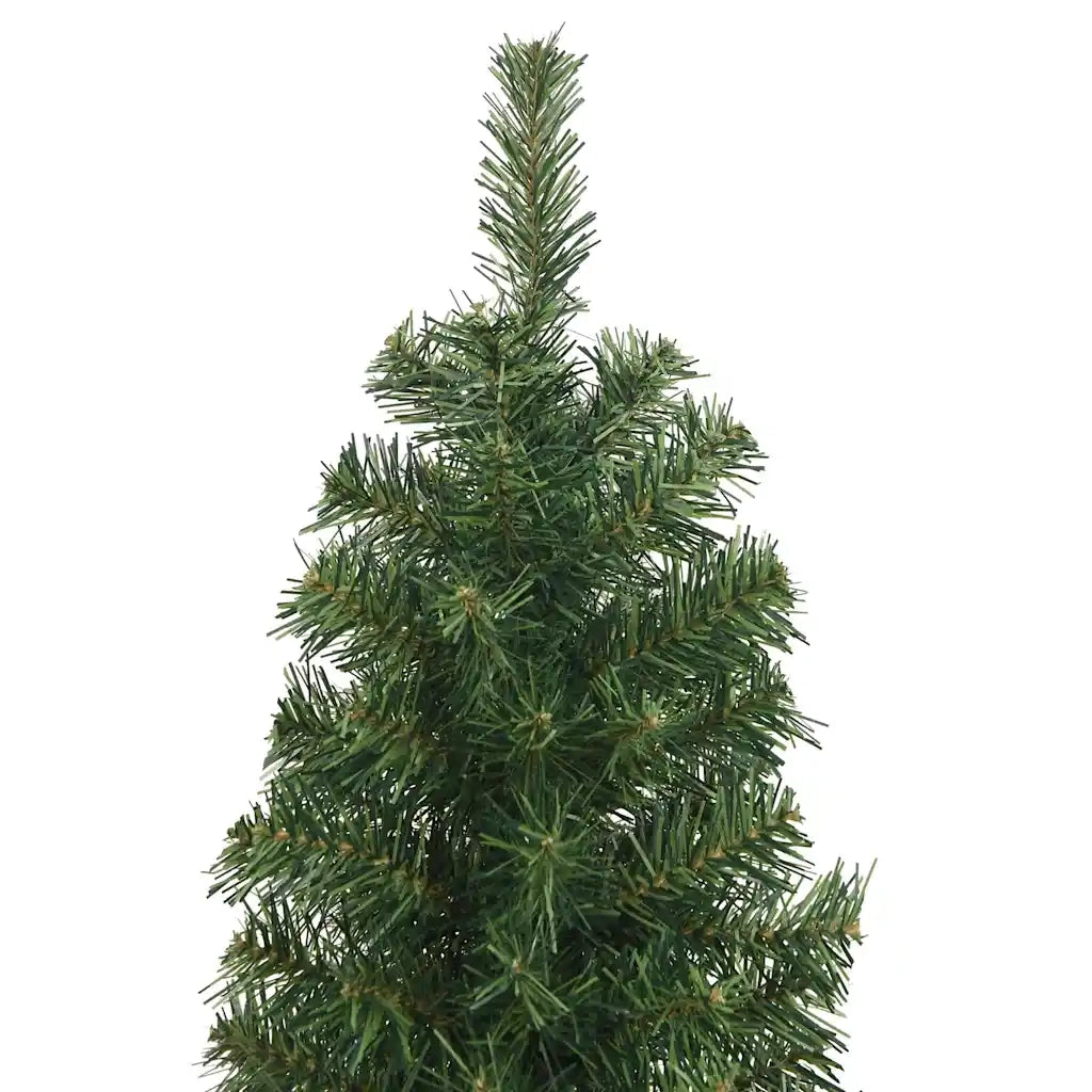 Albero di Natale Artificiale Sottile con Base Verde 240 cm PVC 320952