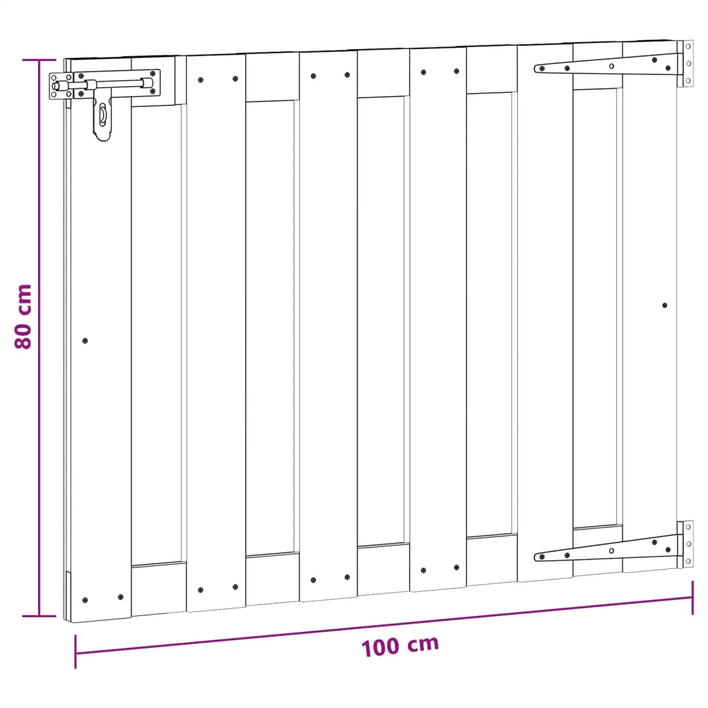 Cancello da giardino 100 x 80 cm WPC e Alluminio Marrone CFW5982865