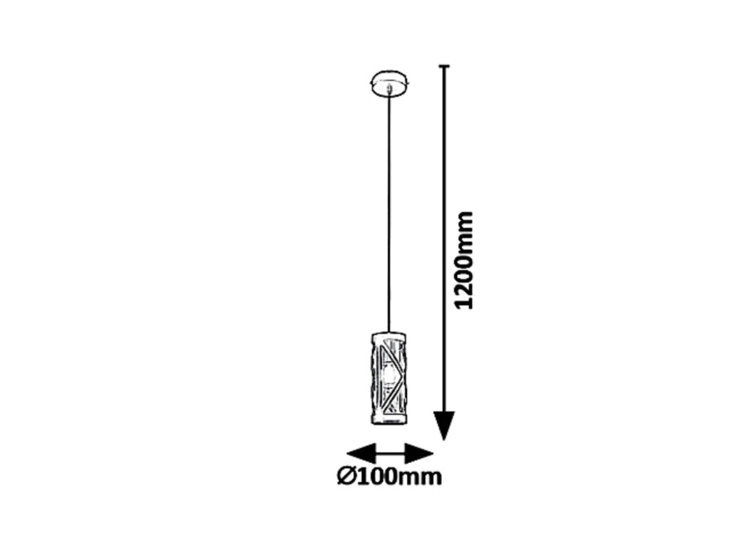 Lampada a sospensione Rabalux Oberon E14 bronzo ambra