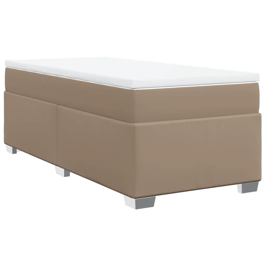 Giroletto a Molle con Materasso Cappuccino 100x200cm Similpelle