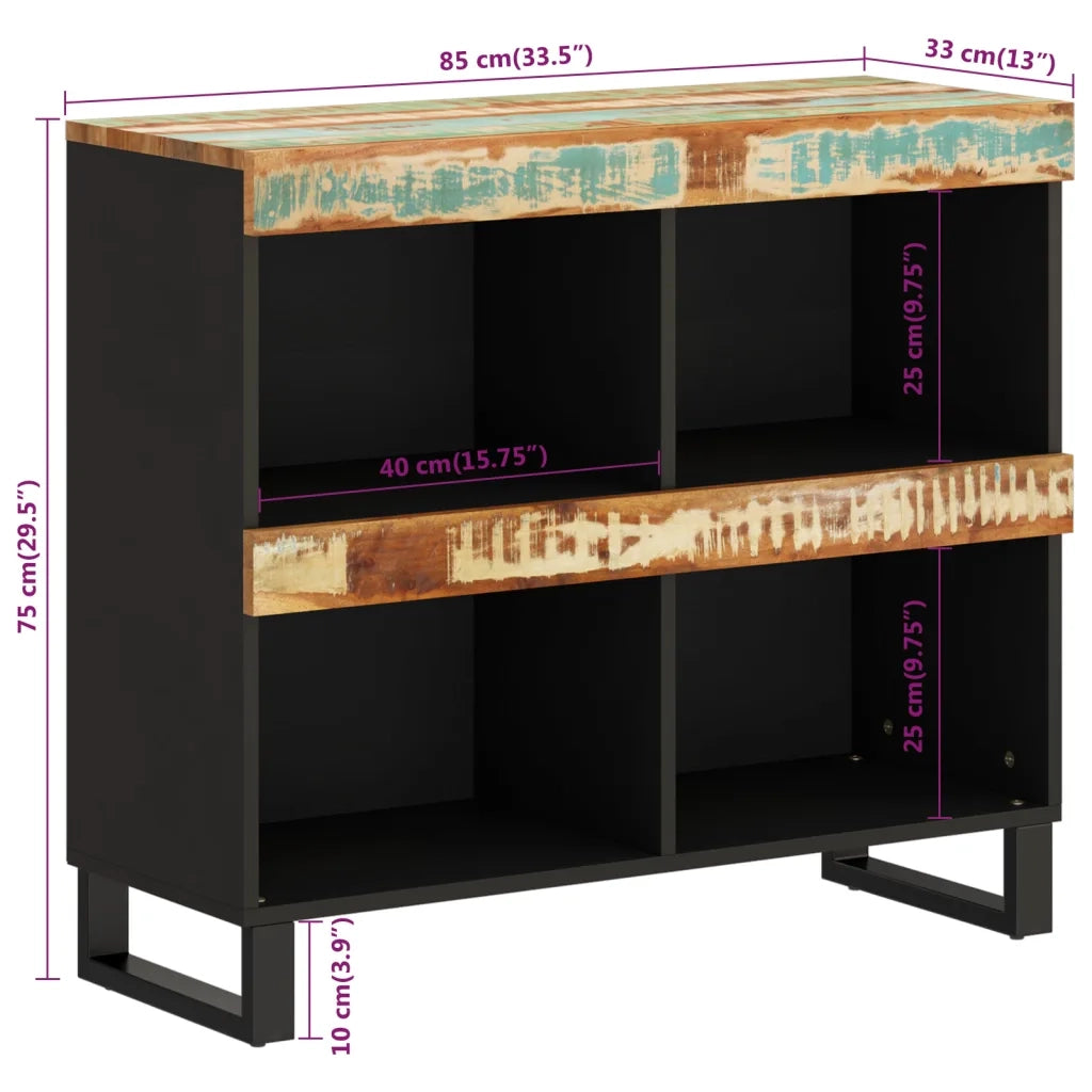 Credenza 85x33x75 cm in Legno Massello di Recupero 352899