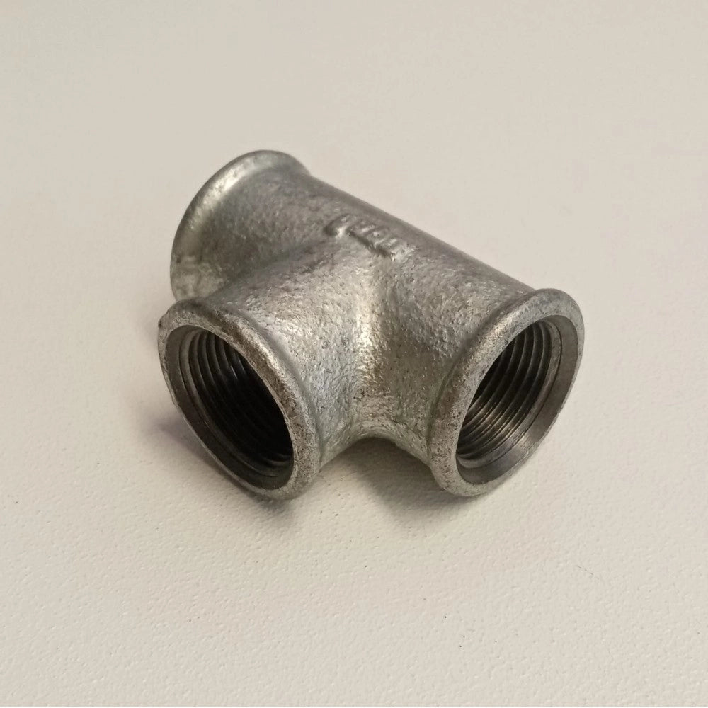 Raccordo fff da 2'' tee t ghisa zincata malleabile raccordo di connessione a 3 vie