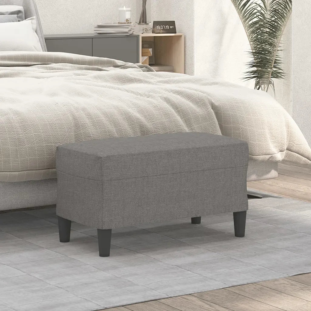 Panca-Sgabello Grigio Scuro 70x35x41 cm in Tessuto 550530