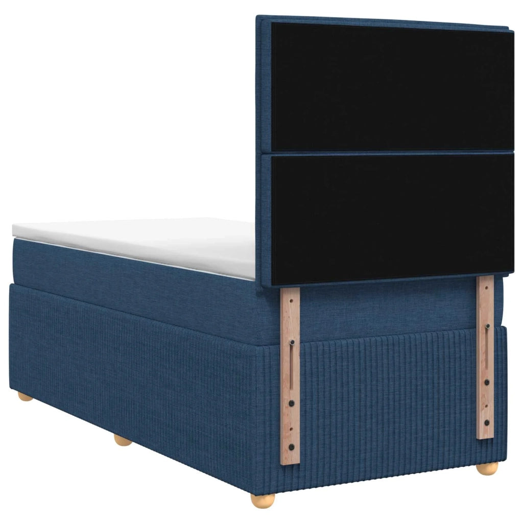 Letto box spring con materasso Blu 80 x 200 cm Tessuto 3454262