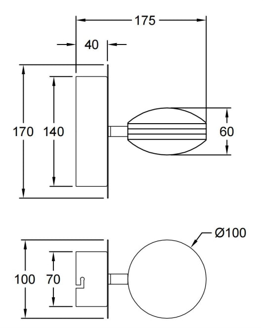 Lampada da Parete Mill in Metallo e Metacrilato, Finitura Nichel Satinato, LED Integrato 16W, Luce Calda 3000K, 1510 lm, IP20, Codice 3253-21-178