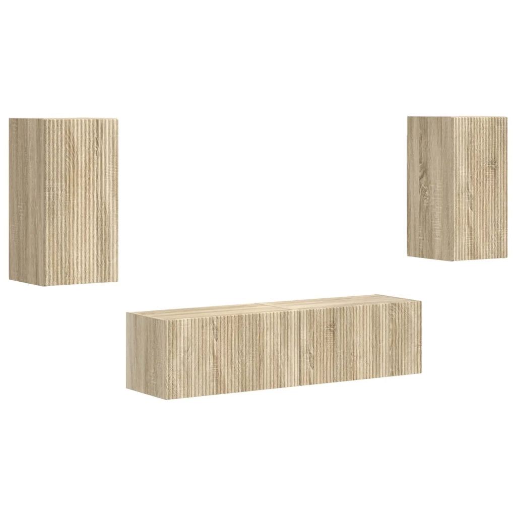 Set mobile TV 4 pcs Rovere Sonoma Legno multistrato