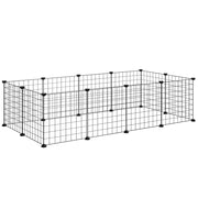 Recinto per Animali Modulabile con Pannelli ¨C Minimal ¨C Nero 106x73x36 cm