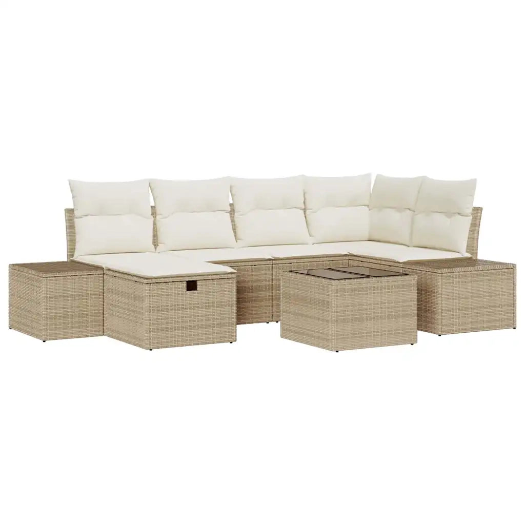 Set di divani con cuscino 7 pcs polyrattan