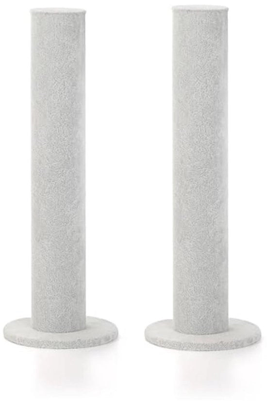 Supporto per Collana Verticale - 2 Pezzi - Grigio Velluto - PVC - Presentazione Lussuosa - Supporto per Collane