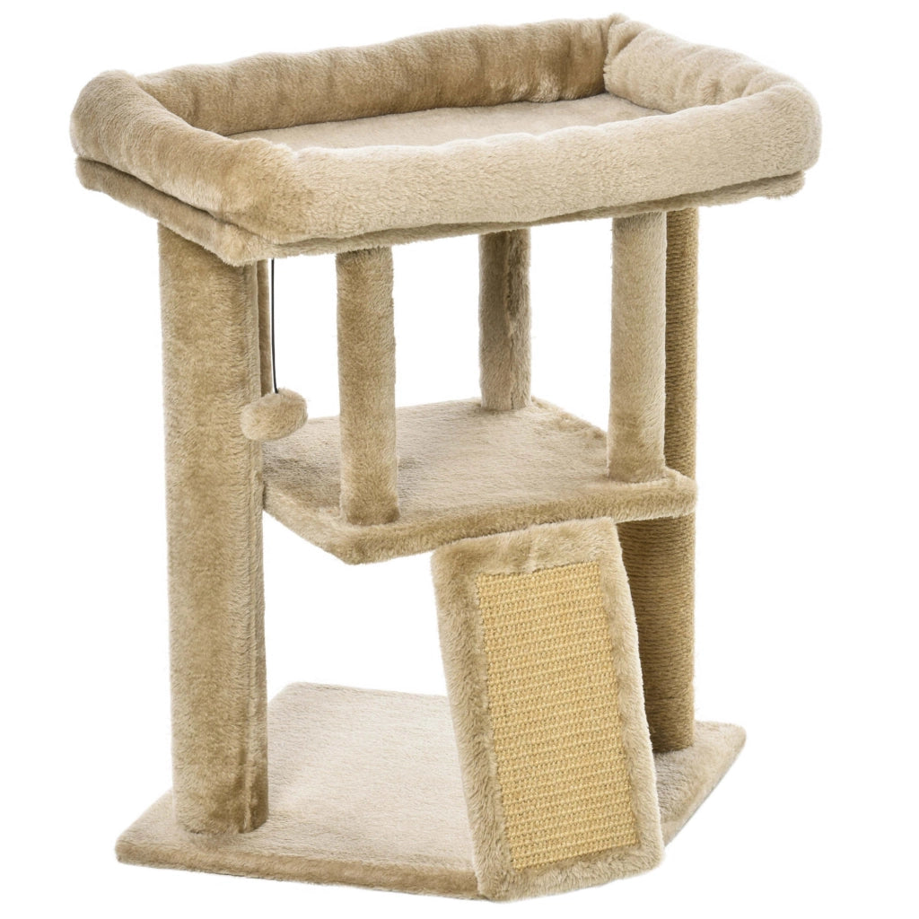 Tiragraffi Albero per Gatti con Rampa e Cuscino ¨C Minimal ¨C 40x40x57 cm
