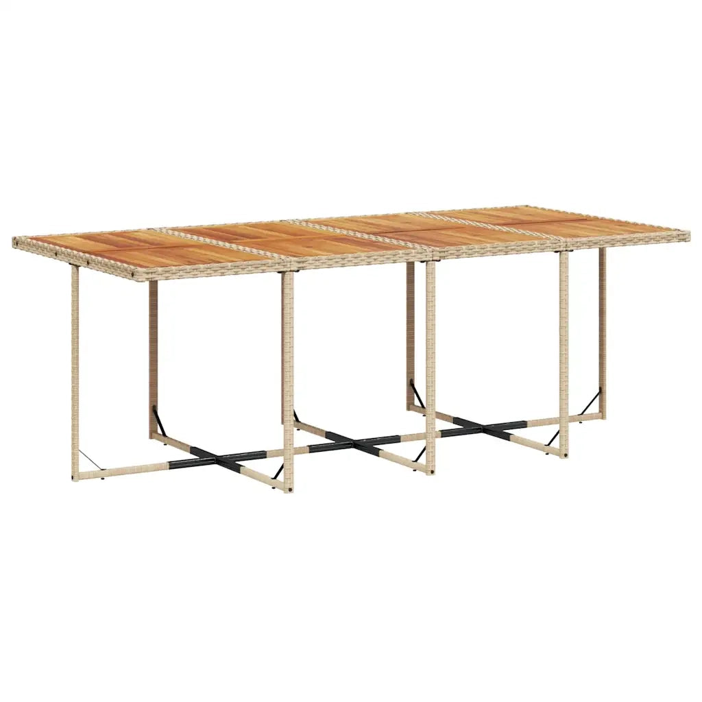 Set da Pranzo da Giardino 13 pz con Cuscini Beige in Polyrattan 3211168