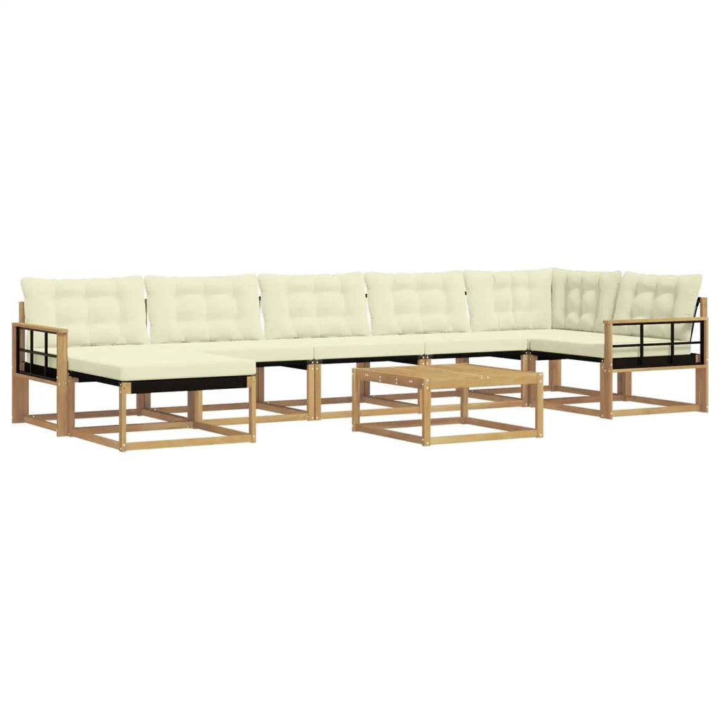 Set di divani da esterno 8 pcs Bianco e Crema 79 x 79 x 37 cm 3388928