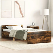 Giroletto senza Materasso-Struttura Letto Rovere Fumo 90x190 cm in Truciolato 259689