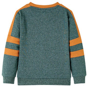 Felpa da Bambino Verde Scuro Mélange 92 12664