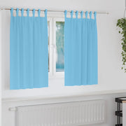 Tende Blackout con Anelli 2 pcs Blu Chiaro 140 x 140 cm 4107543