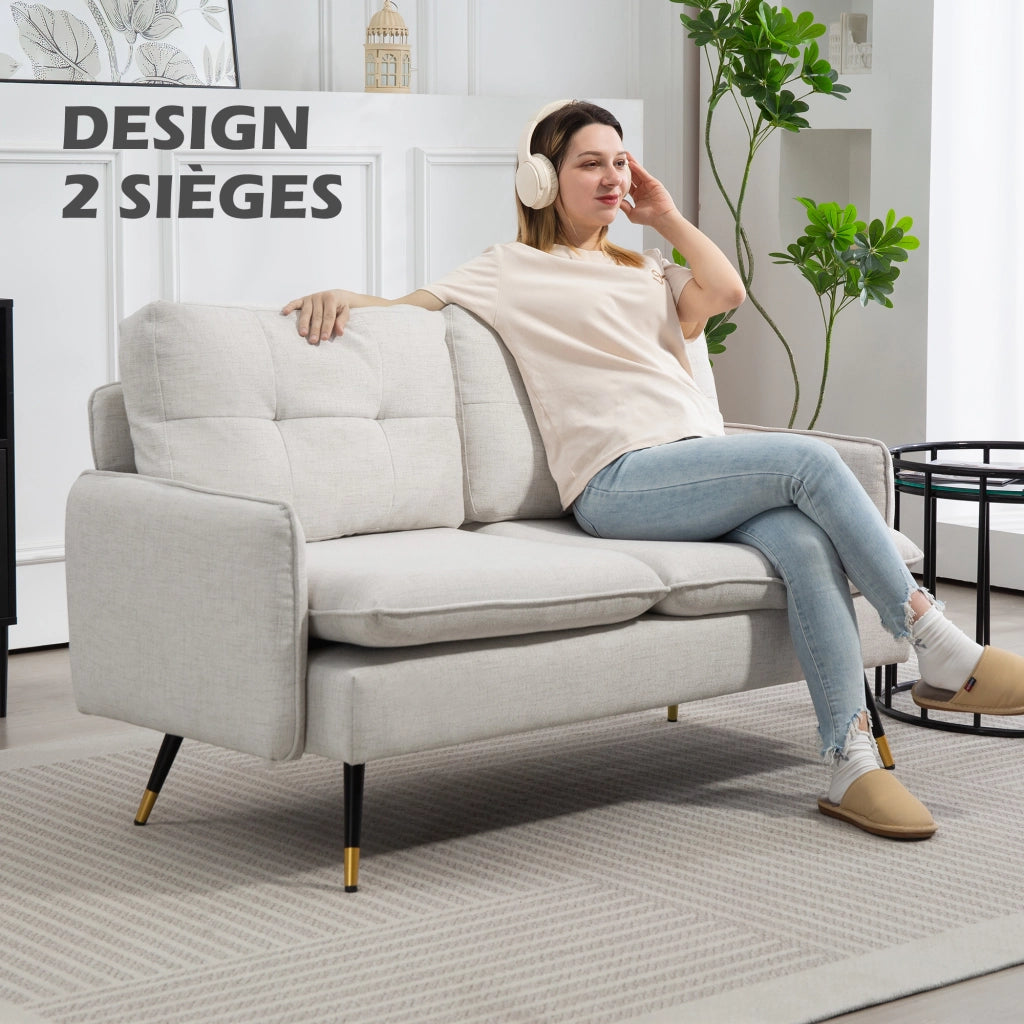 Divano 2 posti ¨C zephmum ¨C crema 139x68x80