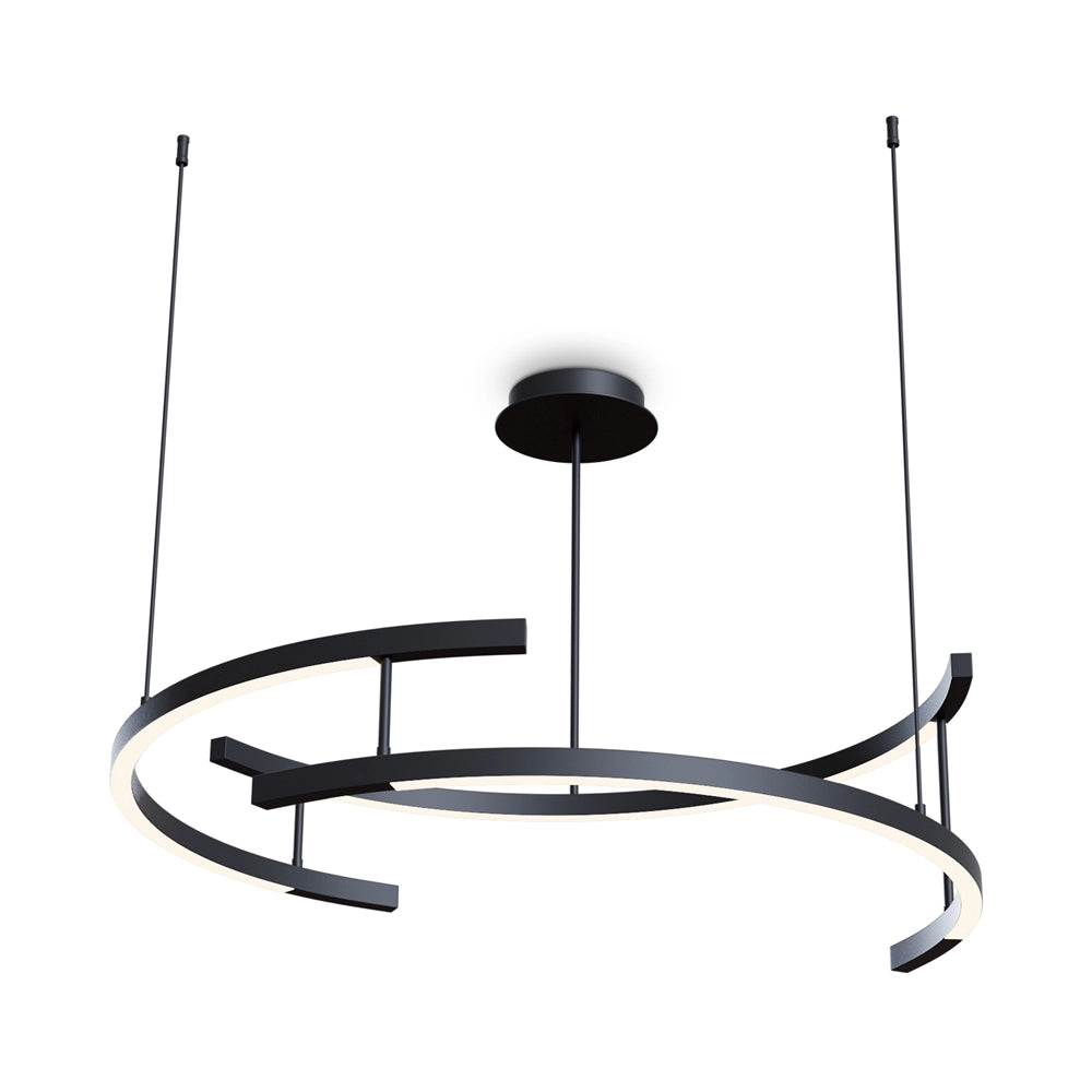 Lampada a sospensione Maytoni Line LED 83cm nera 3000K
