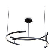 Lampada a sospensione Maytoni Line LED 83cm nera 3000K