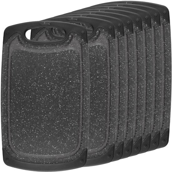 Set di Snidori per Colazione 8 pezzi - Snidori in Plastica - Snidori Antiscivolo - Resistente alla Lavastoviglie - 25 x 14,8 cm - Manico e Spazzola