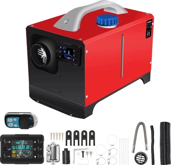 Riscaldatore da pavimento a colorazione rossa - 36-200W - 12-24V - Massimo 180 gradi C