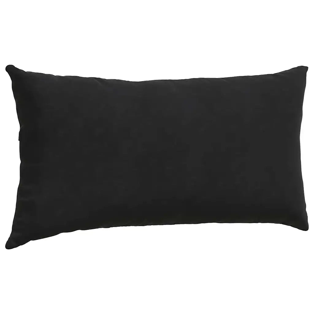 Cuscini da Divano 2 pz | Cuscini per sedie Nero 80 x 40 cm Tessuto in Cords